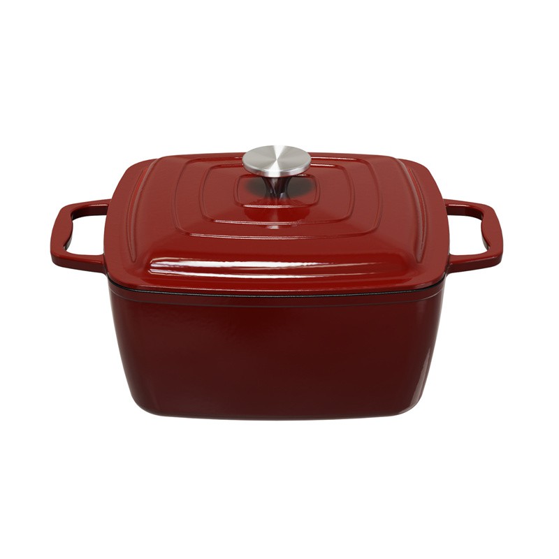 Enameled Cast Iron Square Dutch Oven